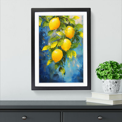 Lemon Fruit Impressionism Art - Framed Print
