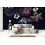 Papier peint amovible fleur de pivoine foncé-1504527100