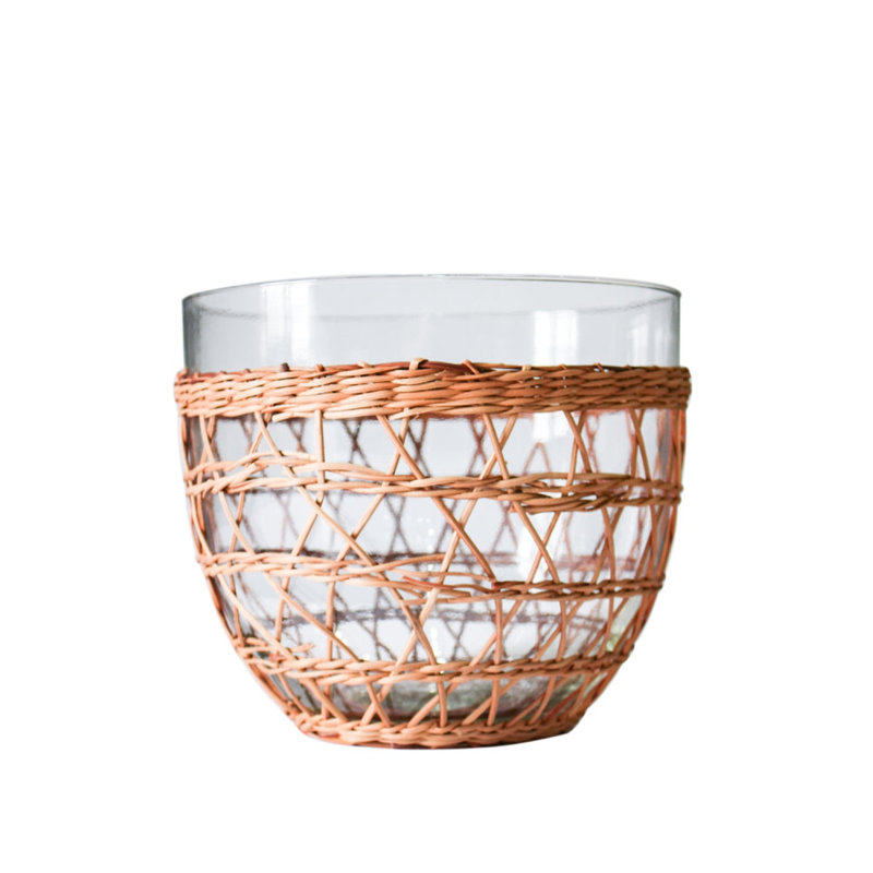 Grand bol en rotin, 9.5"