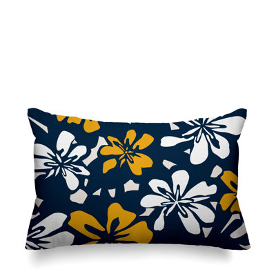 Floral Outdoor Reversible Throw Pillow