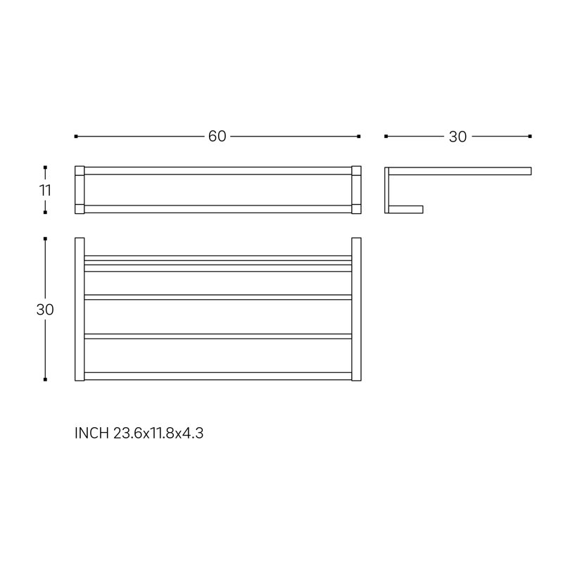 Wall Towel Rack, Chrome