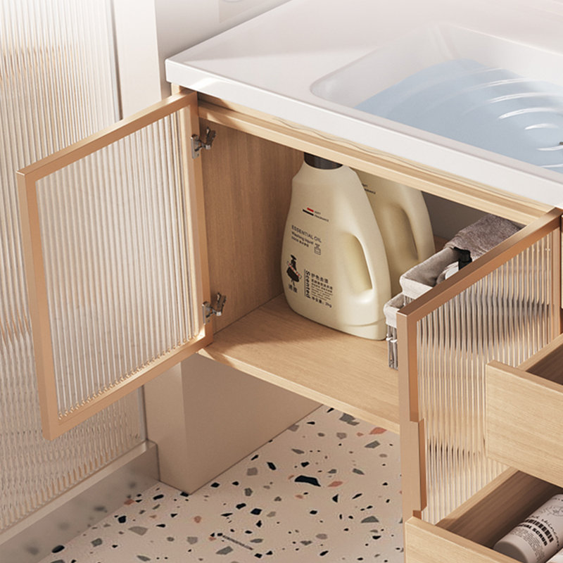 Japanese style simple bathroom cabinet