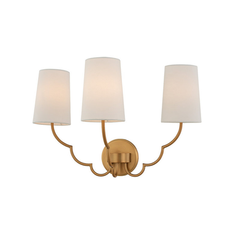 Nouvelle applique murale Sophia 3 LT Kalco, Or, Blanc