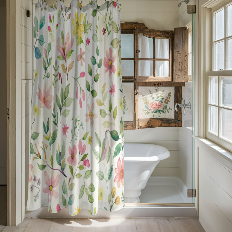 Spring Blend - Rideau de douche Premium, H 74 po x l 71 po