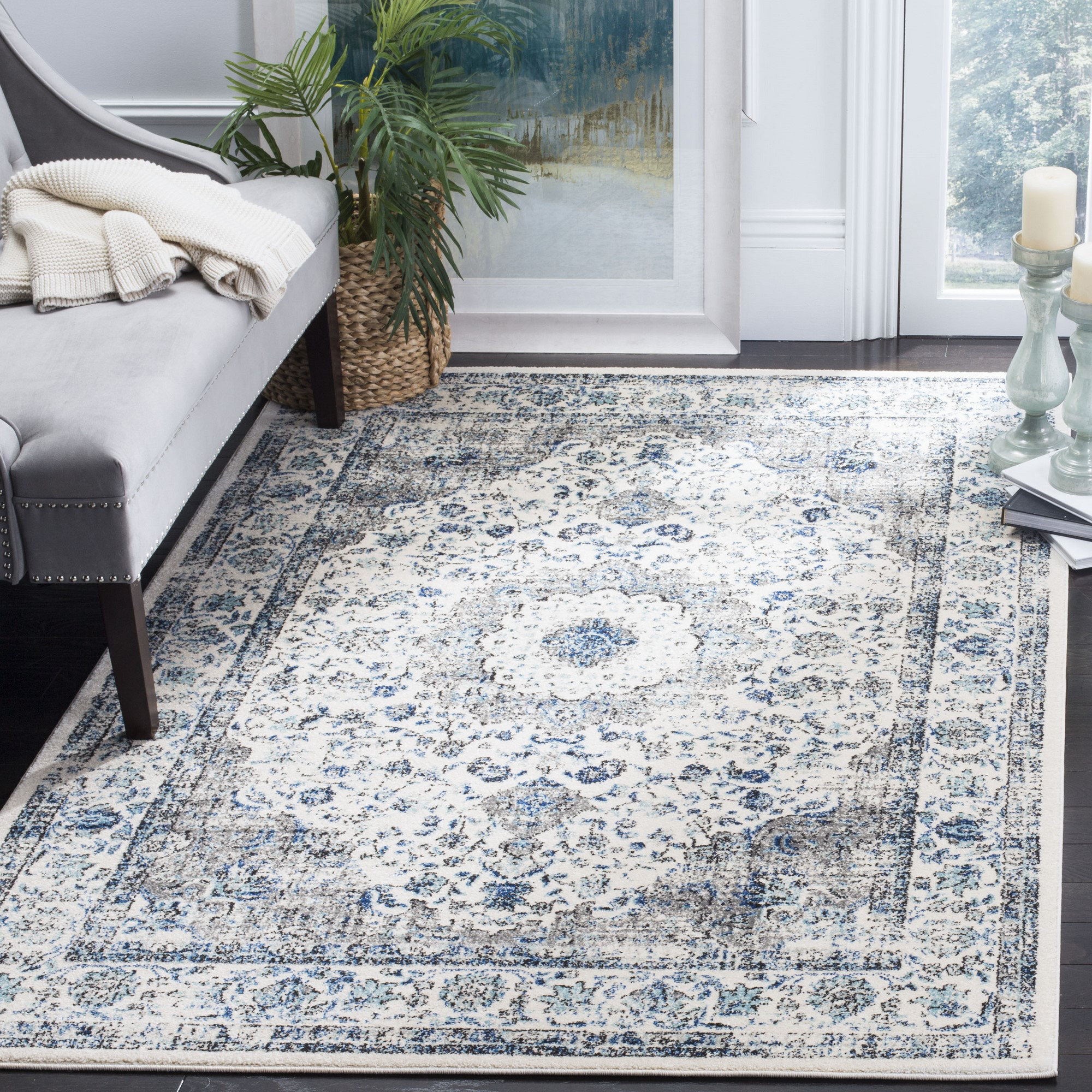 Laurel Foundry Modern Farmhouse Farnborough Oriental Ivory/Gray Area ...