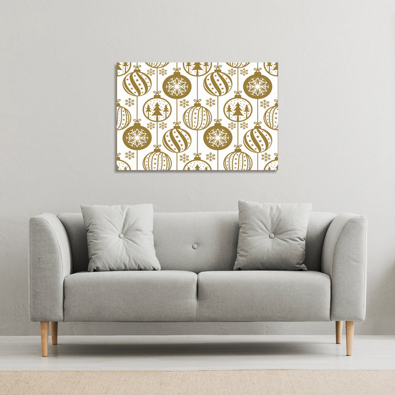 Beautiful Decorated Snowed In Christmas Tree - Wrapped Canvas Print, 91cm H x 91cm W