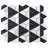 Thunder 12.01 in. x 12.01 in. Geometric Polished Marble Mosaic Tile-49137314