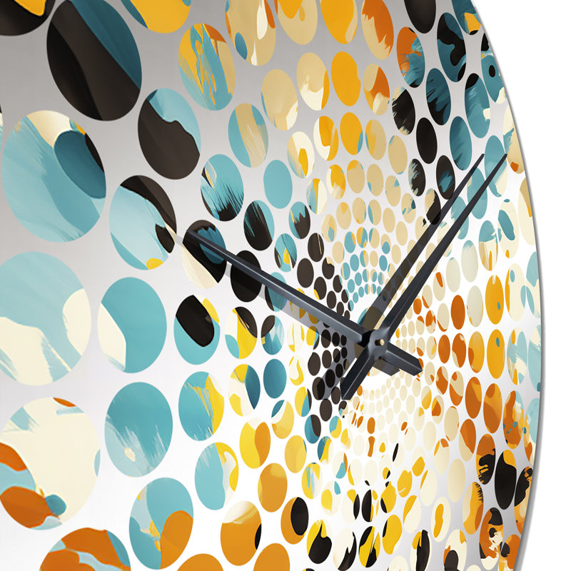 Horloge murale artistique à motif artistique «Tell And Black», Médium