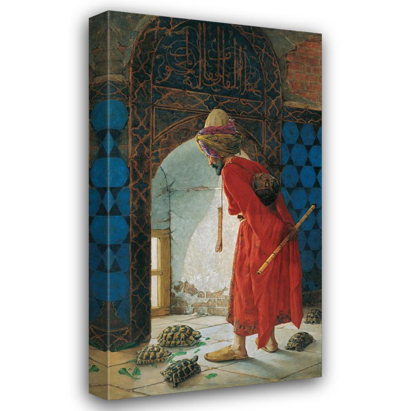 «The Tortoise Trainer» par Osman Hamdi Bey - Art mural sur toile tendue avec châssis, H 24 po x l 17 po