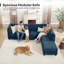 Canapé modulaire rembourré 6 pièces avec repose-pieds 6 pièces-144739963