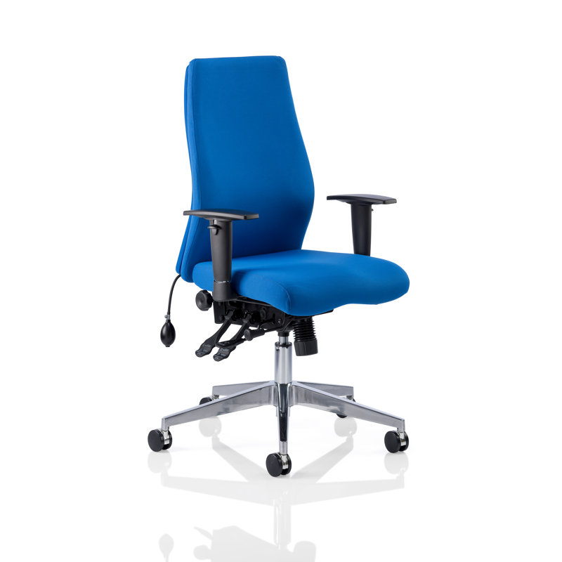 Polyester Blend Office Chair, Black, Without Headrest