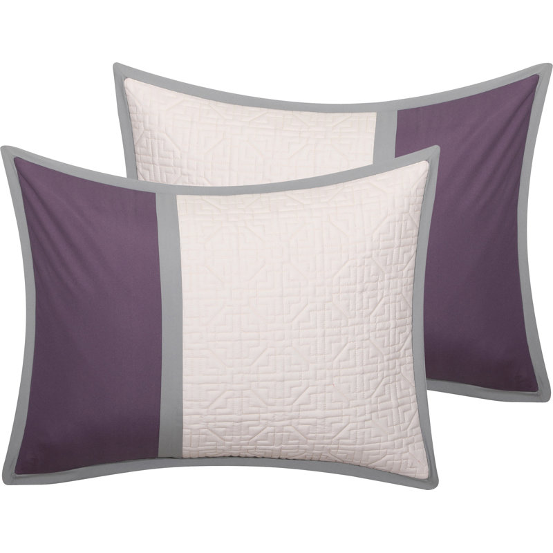 Camila Comforter Set, California King Comforter + 6 Additional Pieces, Purple