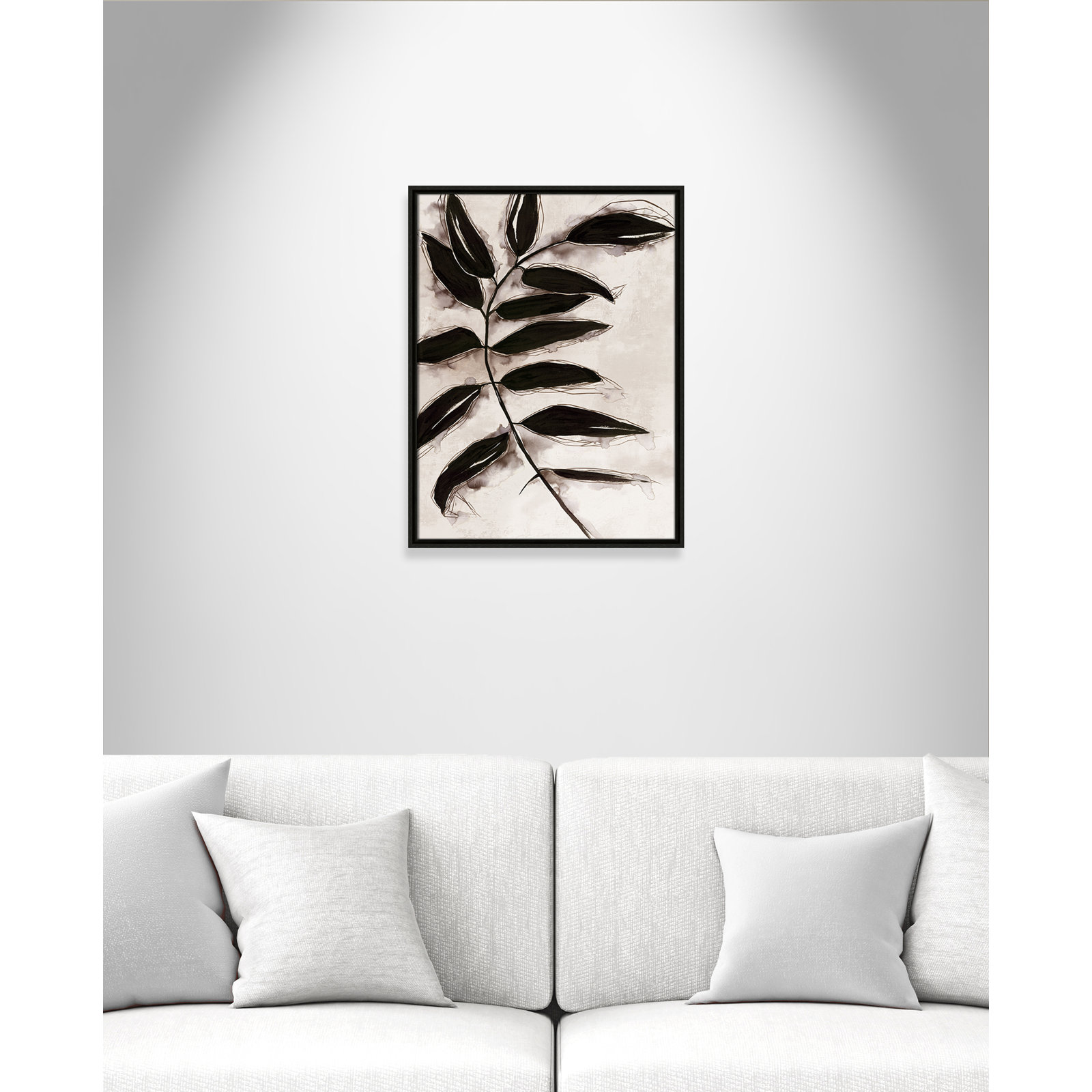 Leaves II by Eva Watts, 25.5" H x 19.5" W x 2" D, Espresso Framed
