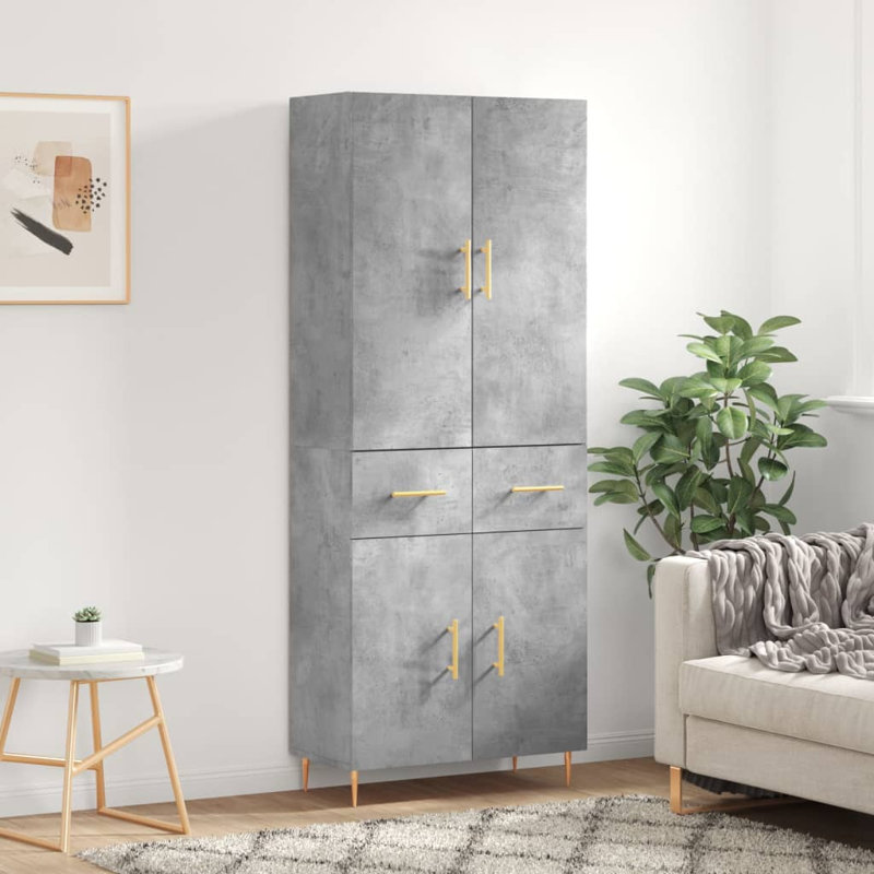 Burna 69.5cm Sideboard, Concrete Grey