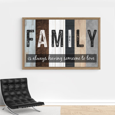 «Family - Have Someone To Love», toile tendue avec châssis