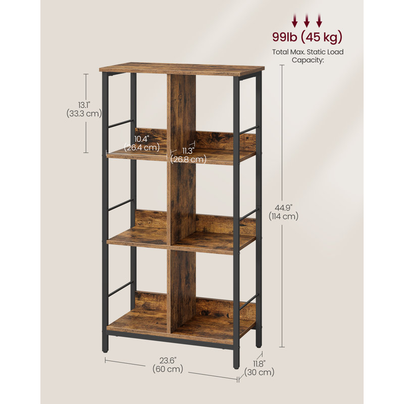 30cm W Steel Etagere Bookcase
