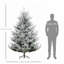 Arbre de Noël artificiel 7,5 pieds avec 1218 branches réalistes, base en acier, mécanisme d'ouverture automatique et feuillage vert luxuriant pour un décor festif