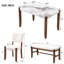 Ensemble de mobilier de salle à manger moderne 4 pièces, coin repas pour 4 personnes pour la cuisine, table de style et 2 chaises et banc rembourrés avec pieds en bois