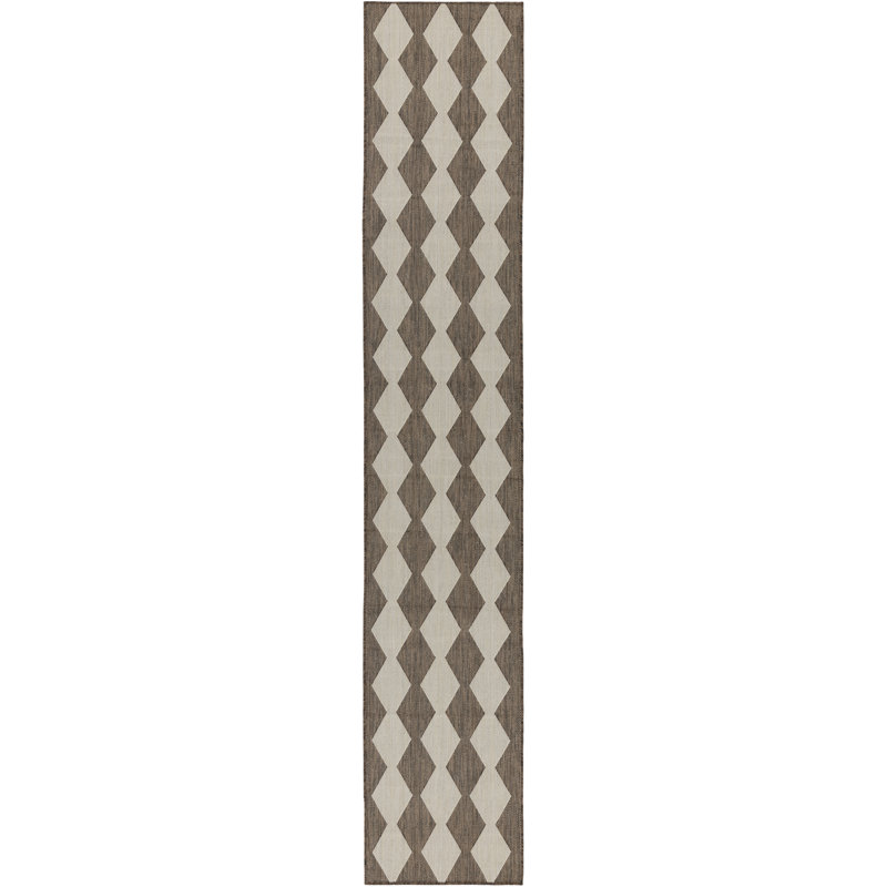 Positano Indoor / Outdoor Rug, Runner 2'2" x 12', Brown
