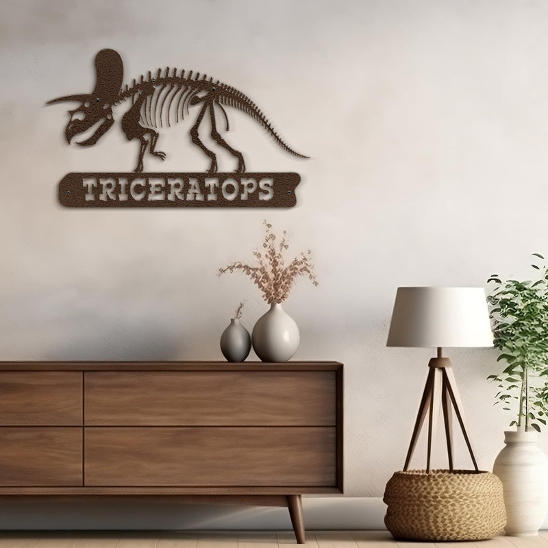Décoration murale en métal, H 9 po x l 18 po x P 0,05 po, Bronze