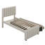 Lit plateforme tapissier simple avec lit gigogne et 3 tiroirs de rangement-903286916