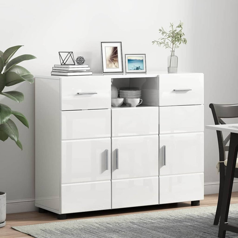 88.5 cm W Sideboard, High Gloss White