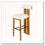 Tabouret de bar rembourré en bois-1095318685