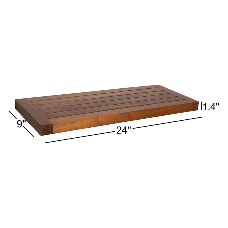 Tablette murale flottante en teck Moa de 24 po The Original