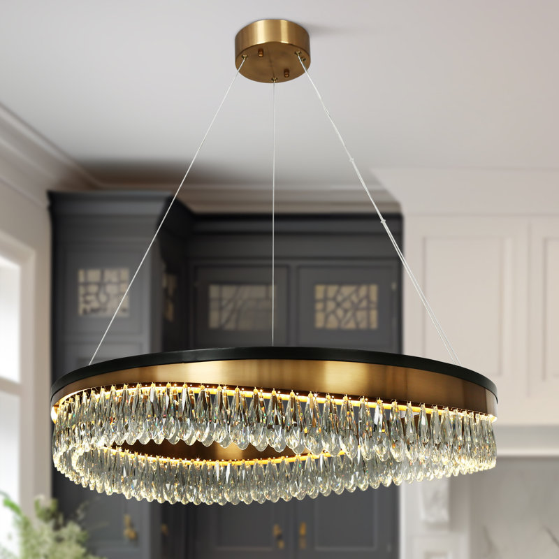 Irma Dimmable LED Wagon Wheel Large Chandelier