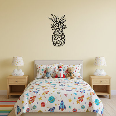 Décoration murale ananas en métal