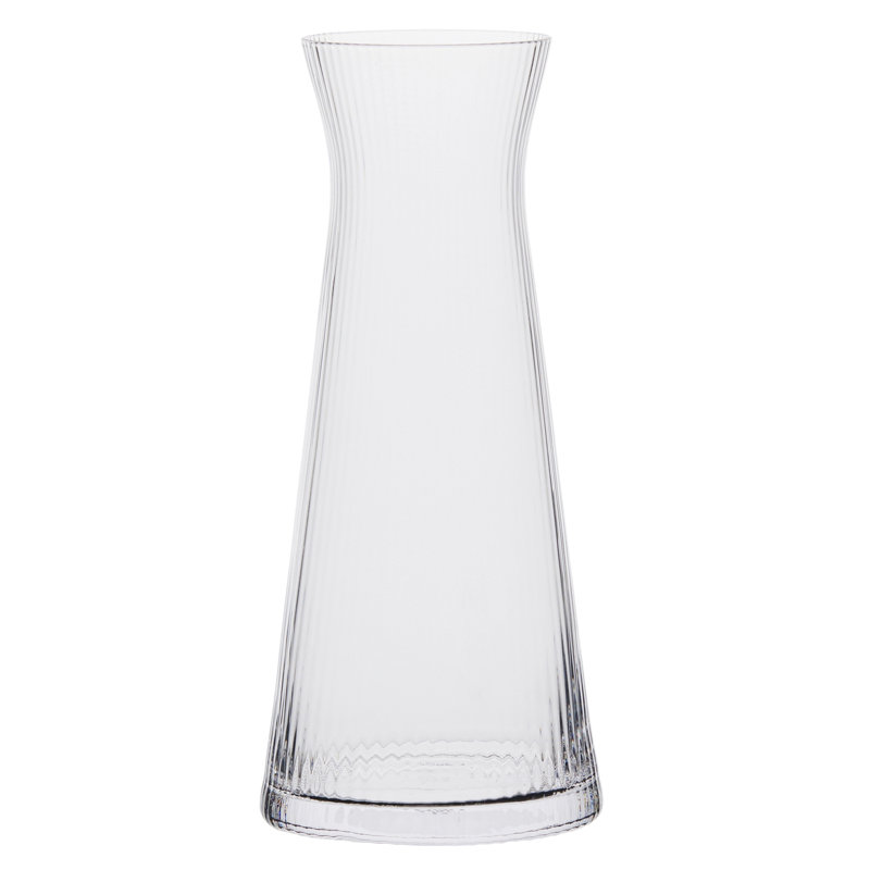 Empire Clear Ribbed Glass Water Carafe 40.5 oz