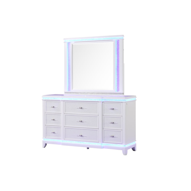 Elmin Solid And Engineered Wood Rectangle Wall Mirror
