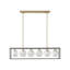 Helena 6-Light Frosted Glass Globe Linear Chandelier