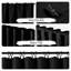 Rideaux occultants 2 panneaux, isolants thermiques, à pattes et fourreau, pour chambre ou salon, noirs, 132 x 213 cm-594194625-594194639