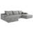 Boneless Cloud Sectional Sofa With 1 Ottoman, Modern Minimalist Upholstered Couches, Comfort U Shaped Sofa For Living Room, Deep Seat Corner Couch-106958770-106958764-106958765