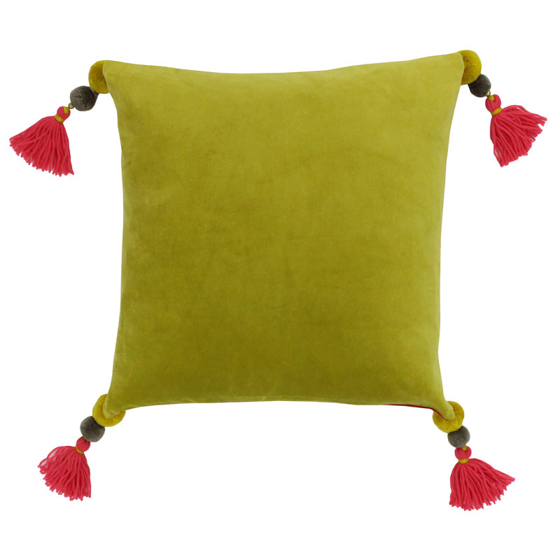 Square Cushion, Pomegranate/Lemon Curry