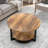 Caeron Round Coffee Table with 2-Tier Storage