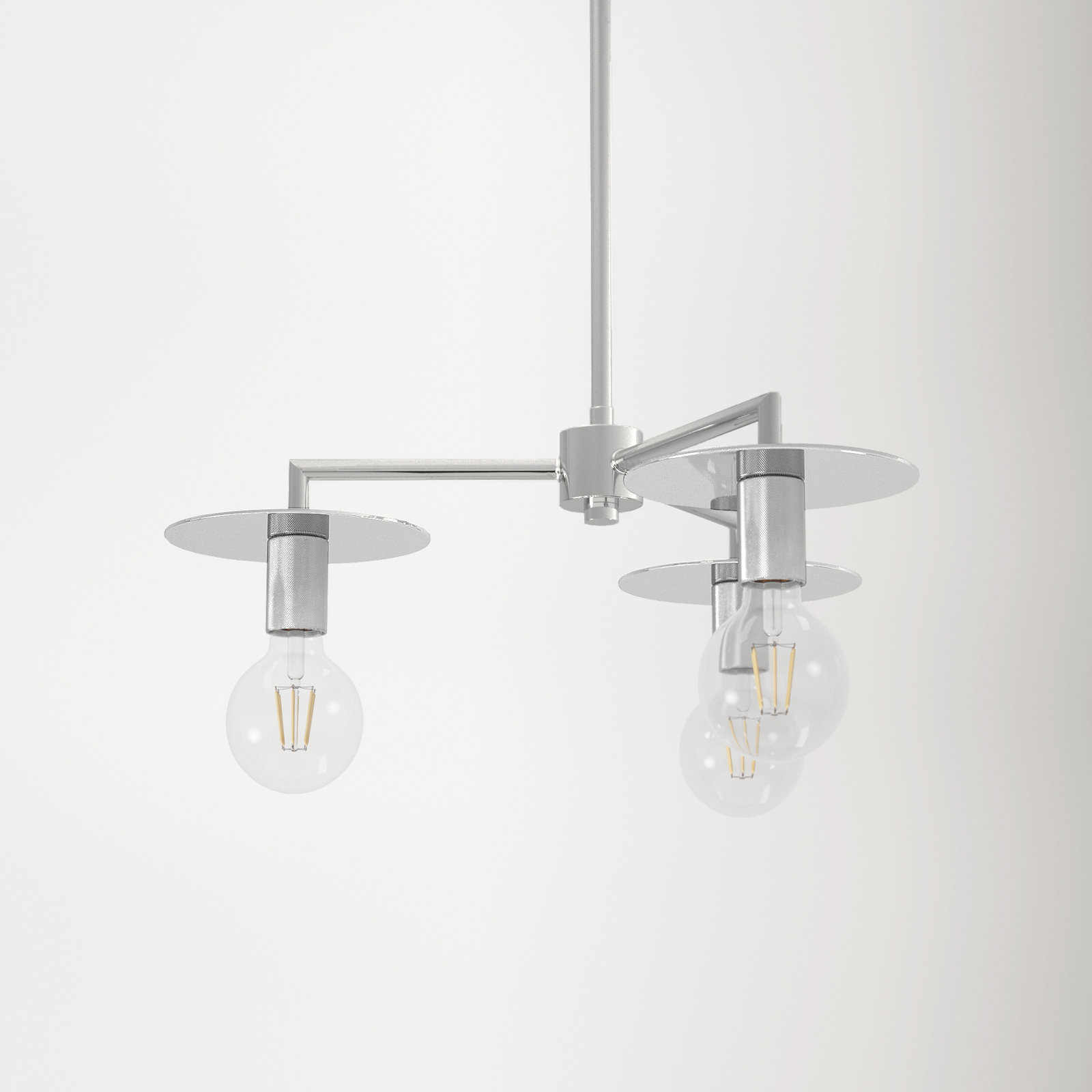 Sawvel 3 - Light Dimmable Sputnik Chandelier, Polished Nickel