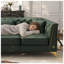 Canapé Chesterfield modulaire 1 place en similicuir vert de 40,1 pouces avec capitonnage à boutons et accoudoirs à garniture métallique