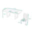 Ensemble de table de salle à manger extensible 5 pièces avec 4 chaises rembourrées-129047628-129047631-129047633