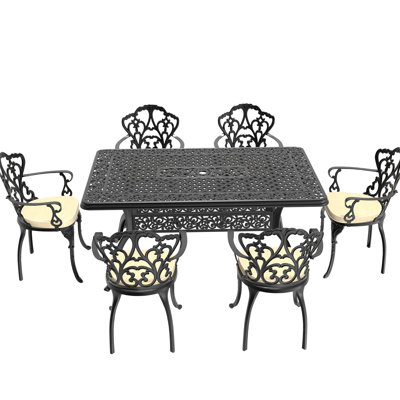 Cast Aluminum Outdoor Furniture With Cushions - Ergonomic Design Patio Slip