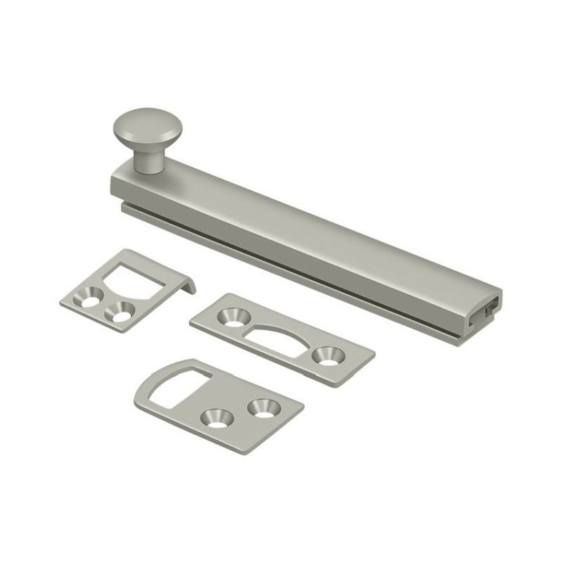 Boulon de surface 4 po Deltana 4SBCS15, vis dissimulée, nickel brossé HD, Nickel brossé, H 1,9375 po x l 4 po x P 1,5625 po