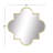Metal Quatrefoil Geometric Gold Wall Mirror