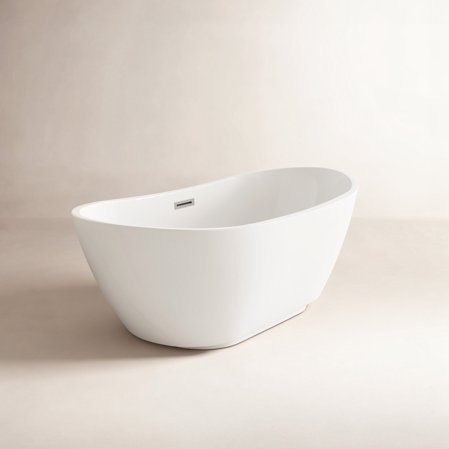 Labrusca 62" Soaking Bathtub, Brushed Nickel