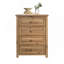 Commode 4 tiroirs, finition chêne blanc