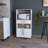 Corsica Pantry Cabinet Microwave Stand, Multi-Function With Drawer