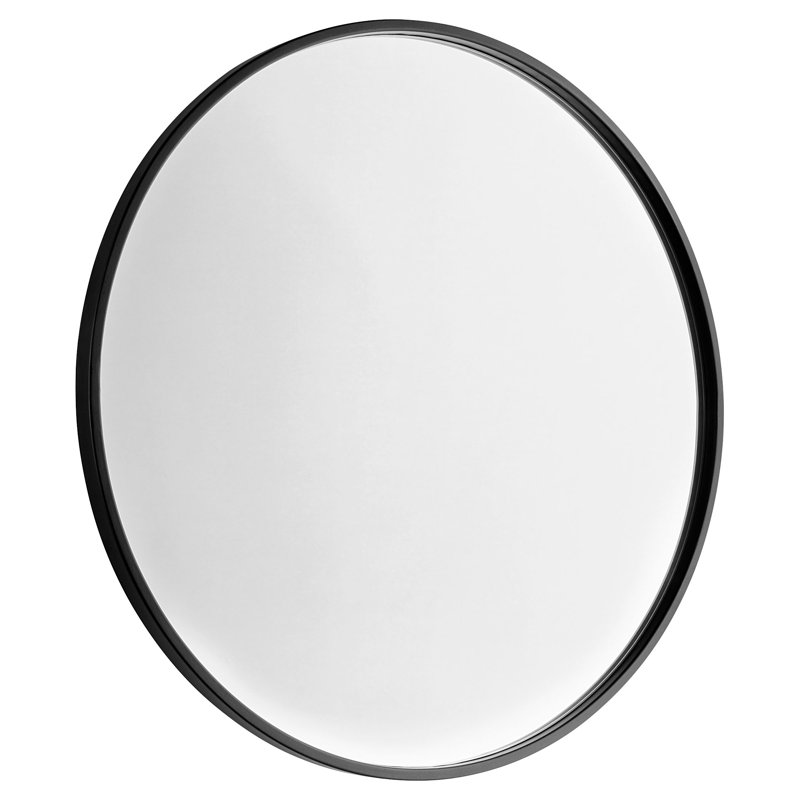 Harmony Metal Round Mirror, Black