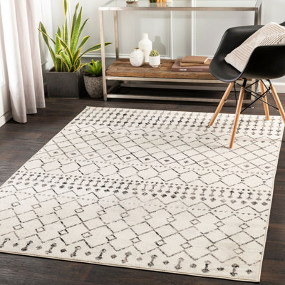 Modern Rug, Geometric Stain Resistant Easy to Clean Rug For Living Room, Dining Room, Bedroom, Kitchen