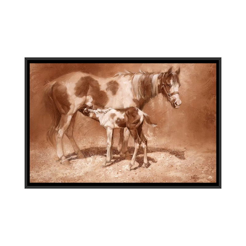 « sienna paint », impression sur toile, H 18 po x l 26 po x P 1,5 po, Toile avec cadre noir, Pas de tapis