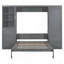 Grand lit escamotable mural avec placard, tiroirs et tablettes-1630845428